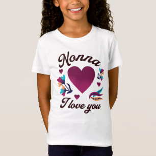 Nonna Ik hou van je, oma Ik hou van je T-shirt