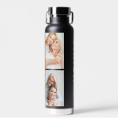 Nonna | Italiaanse Grandma Custom Date 4 Photo Bla Waterfles (Voorkant)