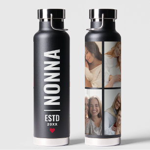 Nonna Italiaanse Grandma Custom Date 4 Photo Bla Waterfles
