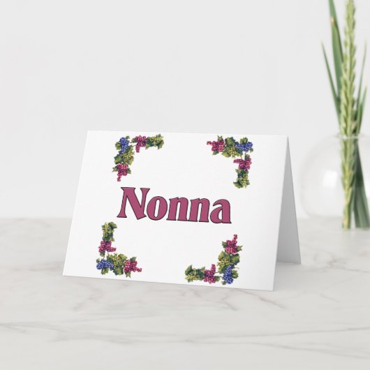 Nonna (Italiaanse grootmoeder) Feestdagen Kaart (Voorkant)