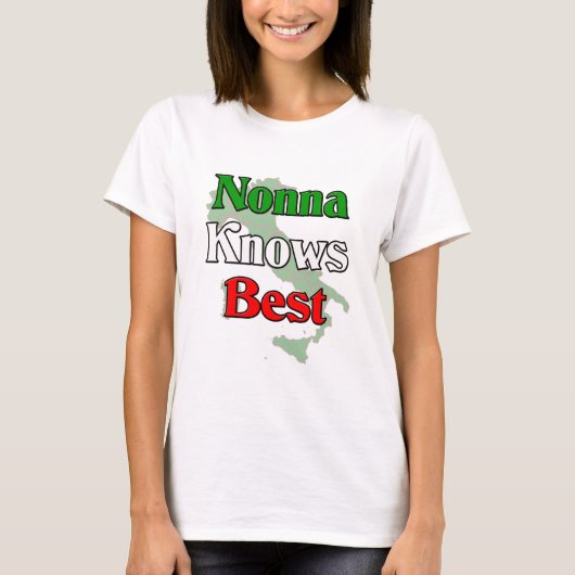 Nonna (Italiaanse grootmoeder) m kent best T-shirt (Voorkant)