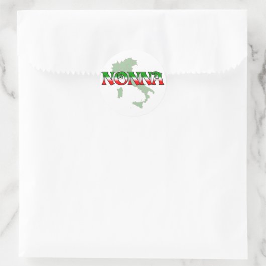 Nonna (Italiaanse grootmoeder) Ronde Sticker (Tas)