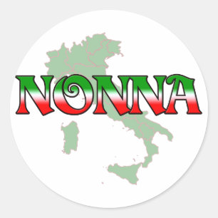 Nonna (Italiaanse grootmoeder) Ronde Sticker