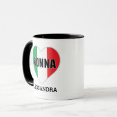 NONNA Italiaanse vlag Aangepast Mok (Voorkant links)