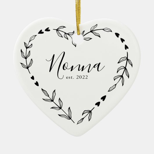 Nonna Jaar Oprichting Kerst Keramiek Ornament (Voorkant)