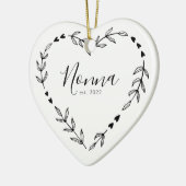 Nonna Jaar Oprichting Kerst Keramiek Ornament (Links)