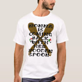 Nonna komt terug met haar houten lepel t-shirt (Voorkant)