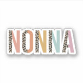 Nonna Leopard Print, Nonna Nana Gift, grootmoeder Sticker (Voorkant)