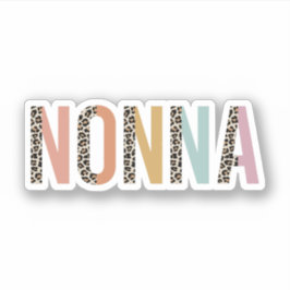 Nonna Leopard Print, Nonna Nana Gift, grootmoeder Sticker