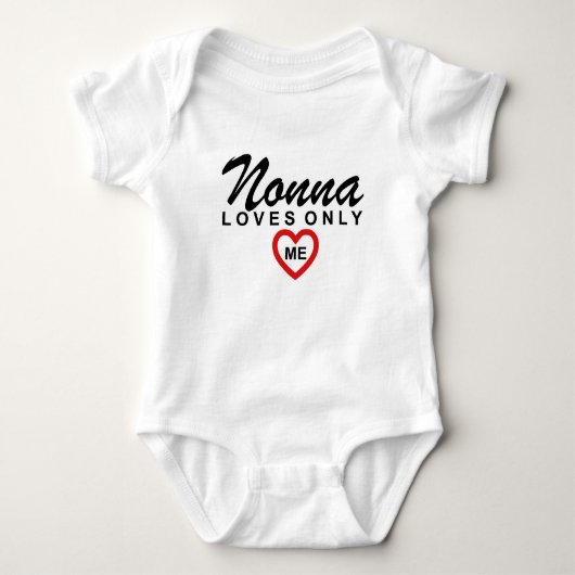 Nonna Loves Me Aanpassen Baby Bodysuit (Voorkant)