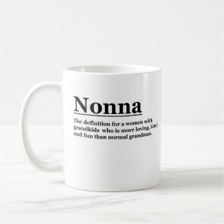 Nonna Mok. Gepersonaliseerde Grootmoeder Gift. Koffiemok