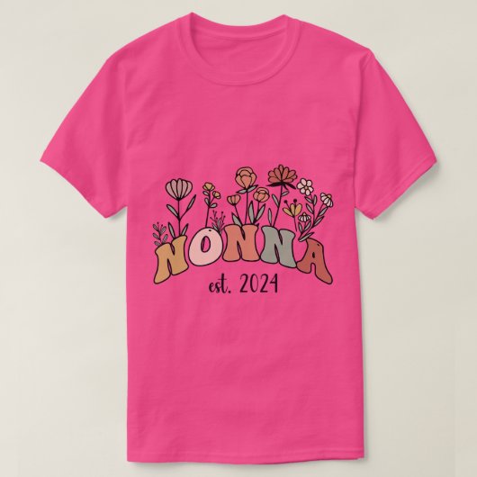 Nonna Oma Est 2024 Nieuwe Grootmoeder Vrouwen Frie T-shirt (Design voorkant)