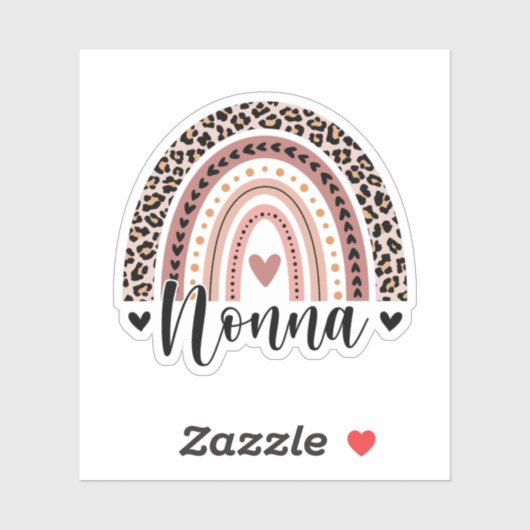 Nonna Rainbow, Nonna Nana Gift, grootmoeder Sticker (Vel)