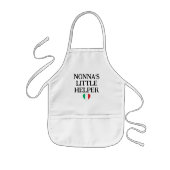 Nonna’s Little Helper Kids - Italian Flag Heart Kinder Schort (Voorkant)
