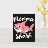Nonna Shark Mother's Day Grandma Funny  Kaart (Gele Bloem)