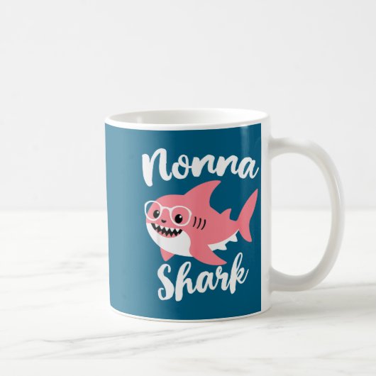 Nonna Shark Mother's Day Grandma Funny  Koffiemok (Rechts)