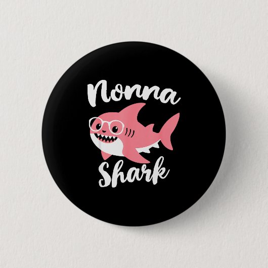 Nonna Shark Mother's Day Grandma Funny  Ronde Button 5,7 Cm (Voorkant)