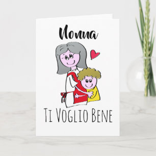 Nonna ti voglio bene Biglietto di auguri Feestdagen Kaart
