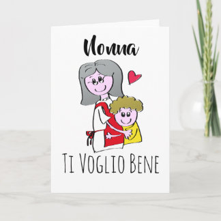 Nonna ti voglio bene Biglietto di auguri Feestdagen Kaart
