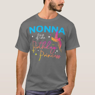 Nonna van de Birthday Princess Bday Unicorn Grandm T-shirt