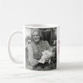 Nonna waterverf Orchidee custom Moederdag roze Koffiemok (Links)