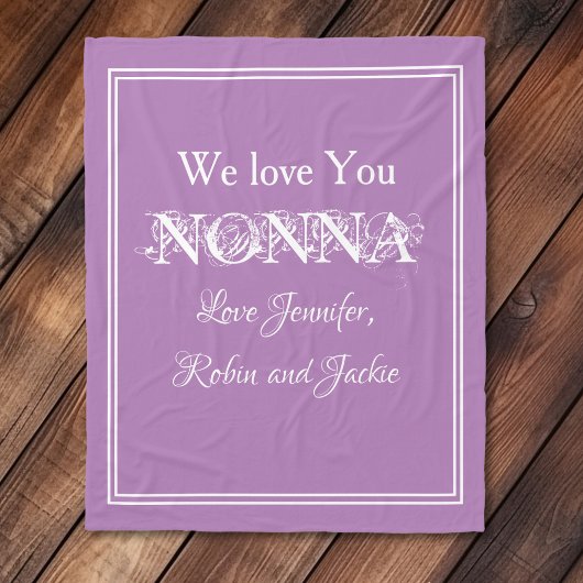 NONNA We houden van je oma Gift Grandkids Name Fleece Deken