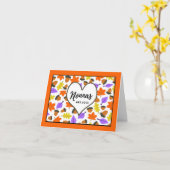 Nonnas are Love Autumn Birthday Leaves Acorns Kaart (Gele Bloem)