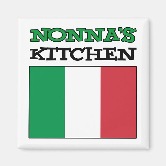 Nonna's Keuken Italiaanse vlag Magneet (Voorkant)