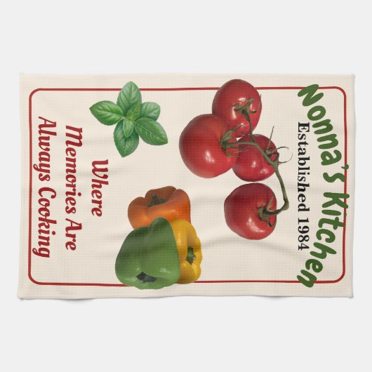 "Nonna's Kitchen" off-White Dish Towel Theedoek (Horizontaal)