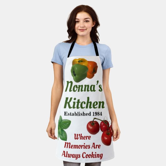 Nonna's Kitchen Schort (Gedragen)