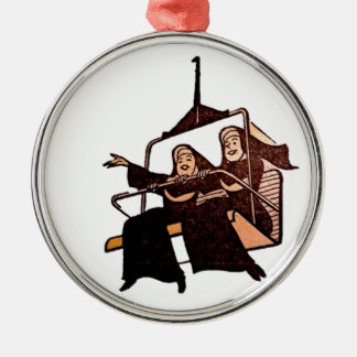 nonnen die plezier hebben .jpg metalen ornament