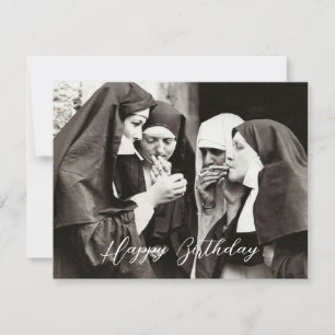 Nonnen die roken Vintage fotografie