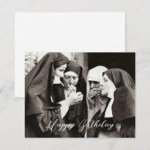 Nonnen die roken Vintage fotografie (Voorkant / Achterkant)