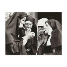 Nonnen die roken Vintage fotografie