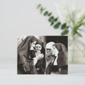 Nonnen die roken Vintage Fotografie Briefkaart (Staand voorkant)