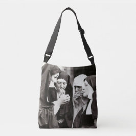 Nonnen die roken Vintage fotografie Crossbody Tas