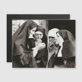 NONNEN DIE ROOKEN VINTAGE FOTO KAART (Voorkant / Achterkant)