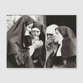 NONNEN DIE ROOKEN VINTAGE FOTO KAART