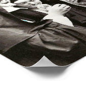 Nonnen die vintage fotografie roken poster (Hoek)