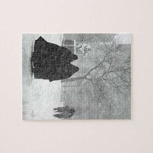 Nonnen in de sneeuw legpuzzel (Horizontaal)