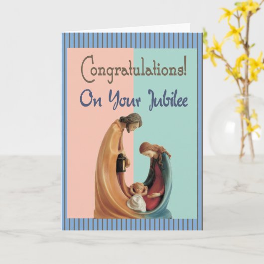 Nonnen Jubeljaar Kaarten en geschenken (Gele Bloem)