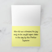 Nonnen Kaarten "Uit Het Klooster Ontsnappen" (Binnen)