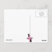 Nonnen met Paraplu's die "Regen " verwachten Briefkaart (Achterkant)