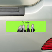 Nonnen "Oude Gewoontes" Grappige Nonnen Cadeaus Bumpersticker (Op auto)