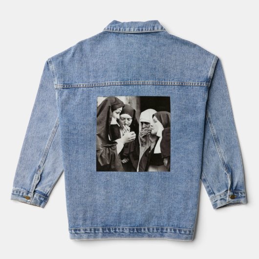 Nonnen roken  foto denim jacket (Achterkant)