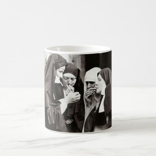 Nonnen roken foto koffiemok (Center)
