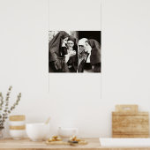 Nonnen Roken Vintage Foto Poster (Keuken)