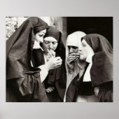 Nonnen Roken Vintage Foto Poster (Voorkant)