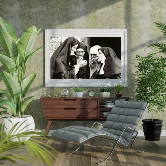Nonnen Roken Vintage Foto Poster