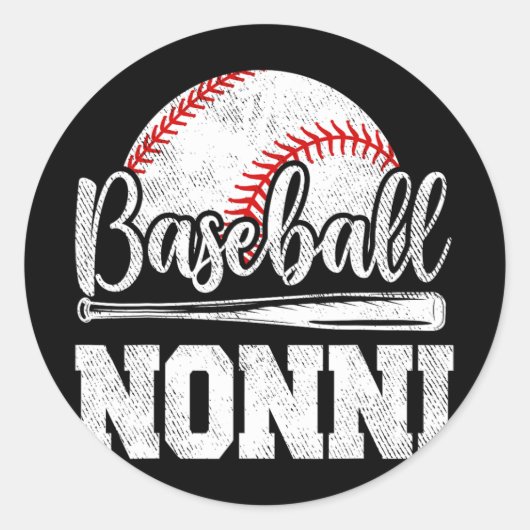 Nonni Baseball Speler Spel Dag Moeder#39; #39; s D Ronde Sticker (Voorkant)